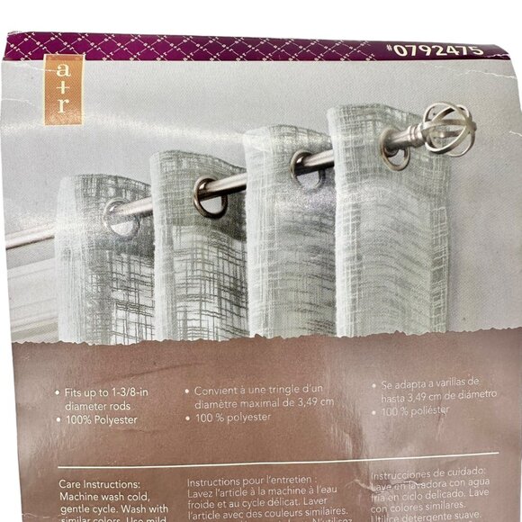 Allen+Roth Grommet Top Curtain Panel 50" X 84" Mineral Polyester Light Filtering - Picture 5 of 11